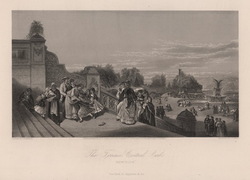 The Terrace, Central Park, New York City, New York, USA (kaiverrus) tekijältä Charles I Rosenberg