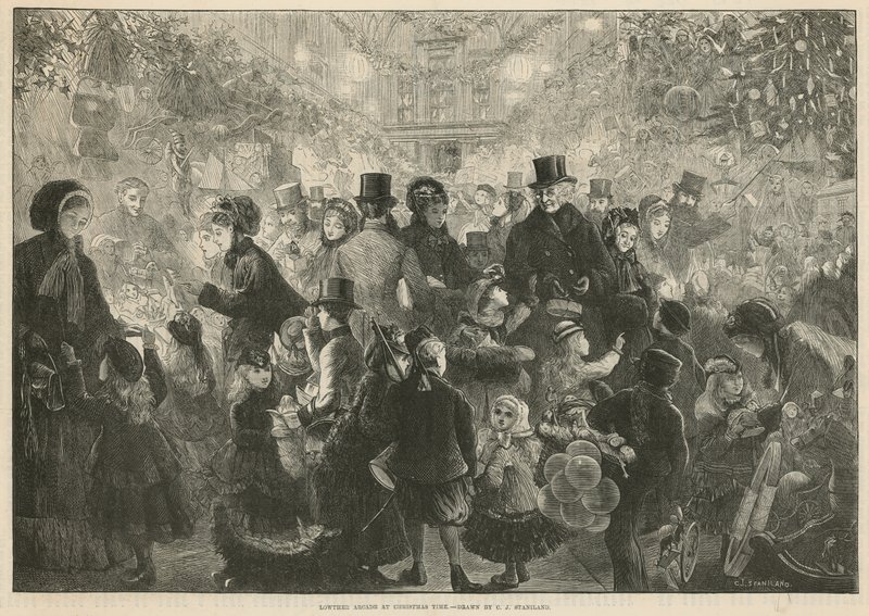 Lowther Arcade joulun aikaan tekijältä Charles J. Staniland