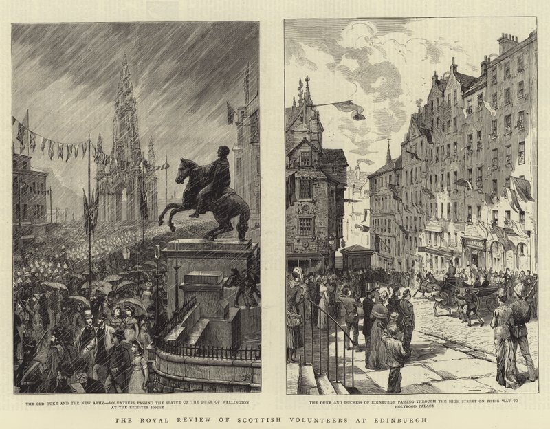 Royal Review of Scottish Volunteers Edinburghissa tekijältä Charles J. Staniland
