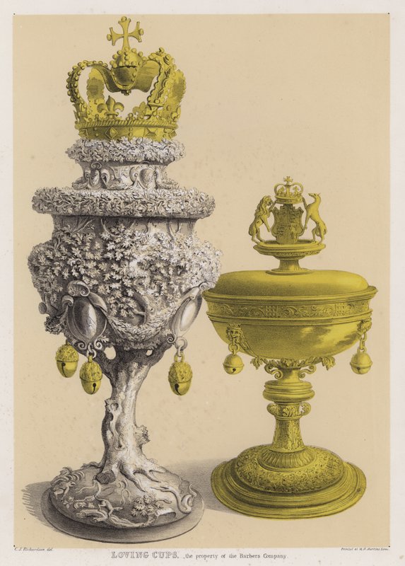 Rakastava kupit, Barbers Companyn omaisuutta (väri litho) tekijältä Charles James Richardson
