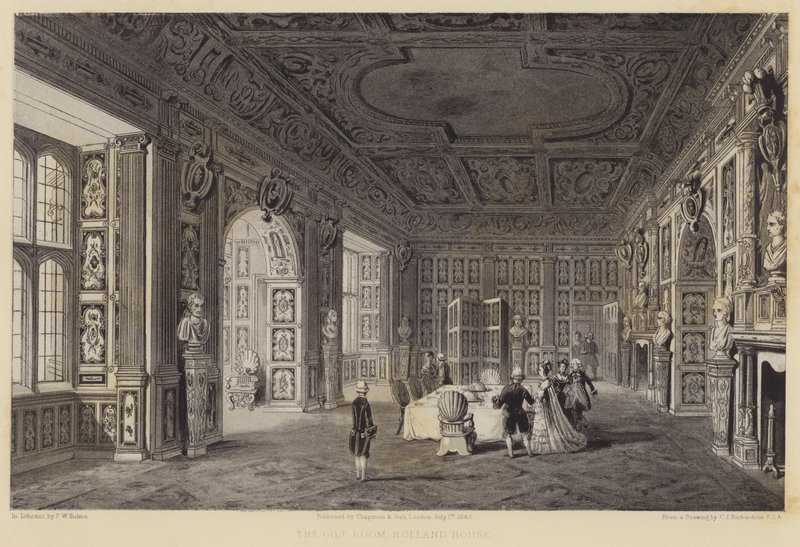 Kullattu huone, Holland House tekijältä Charles James Richardson
