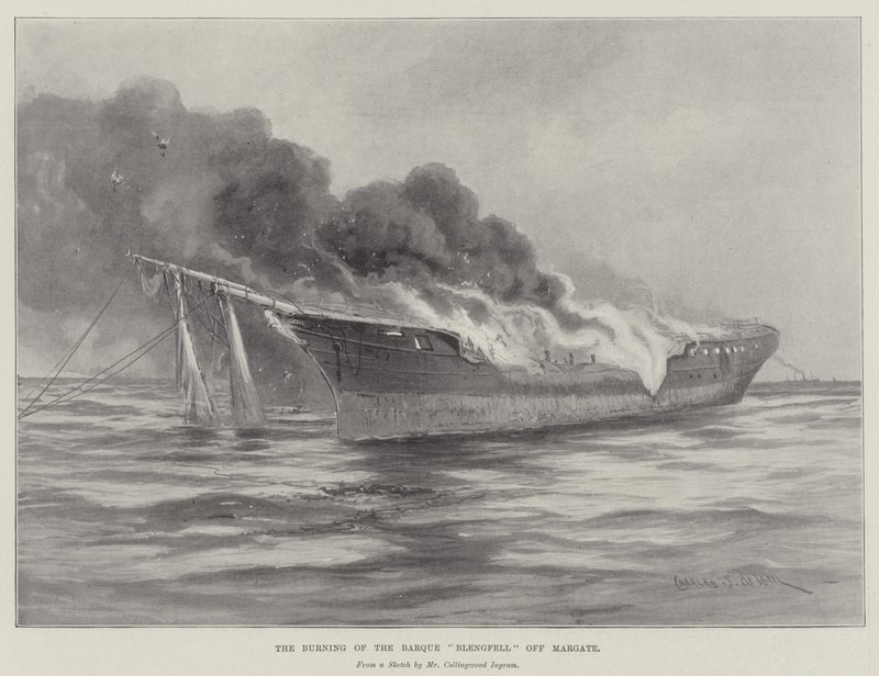 Barque Blengfallin palaminen Margatesta tekijältä Charles John de Lacy