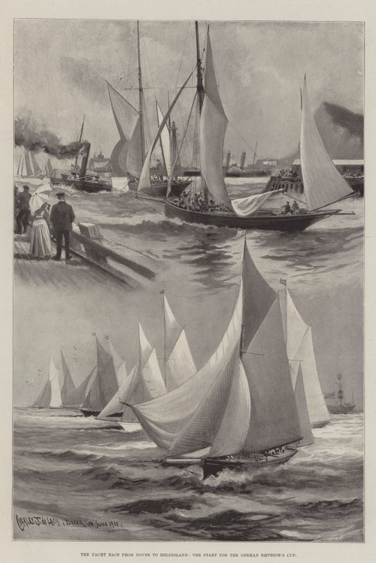 Yacht Race Doverista Helgolandiin, Saksan keisarin Cupin lähtö tekijältä Charles John de Lacy
