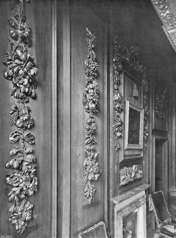 Grinling Gibbonsin mestariteoksia kappeligalleriassa tekijältä Charles Latham