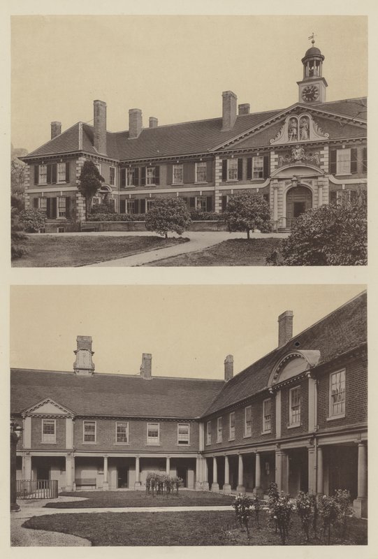 Morden College, Blackheath, Kent, Entrance ja Court of Court tekijältä Charles Latham