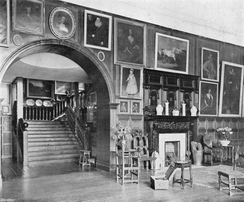 Norton Conyers: The Hall and Staircase (m/w kuva) tekijältä Charles Latham