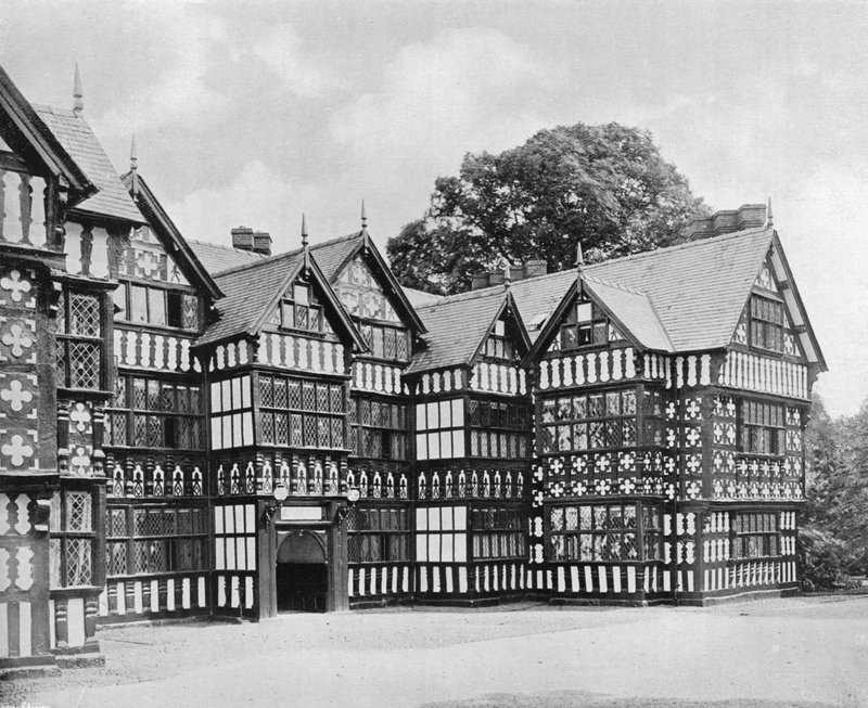 East Wing, Park Hall (tuhoutui tulipalossa vuonna 1918), Oswestry, Shropshire tekijältä Charles Latham