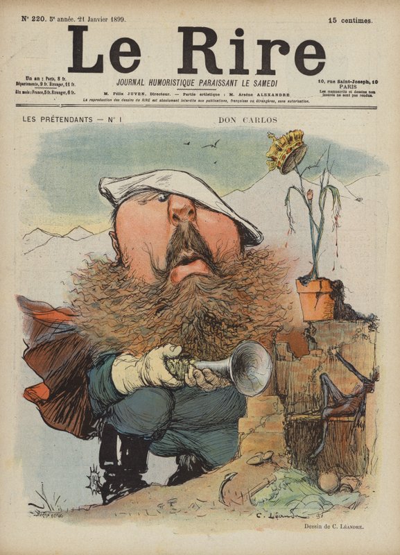 Don Carlos, kuvitus Le Rirelle tekijältä Charles Leandre