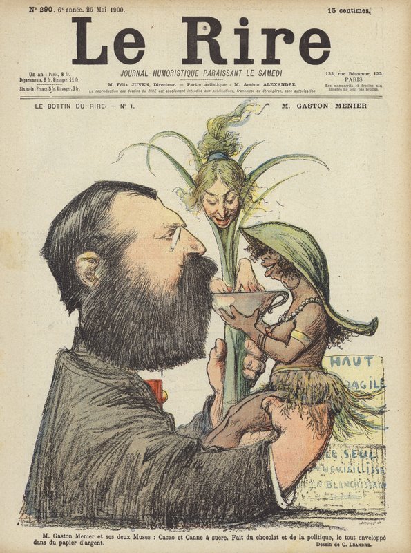 Gaston Menier, kuvitus Le Rirelle tekijältä Charles Leandre