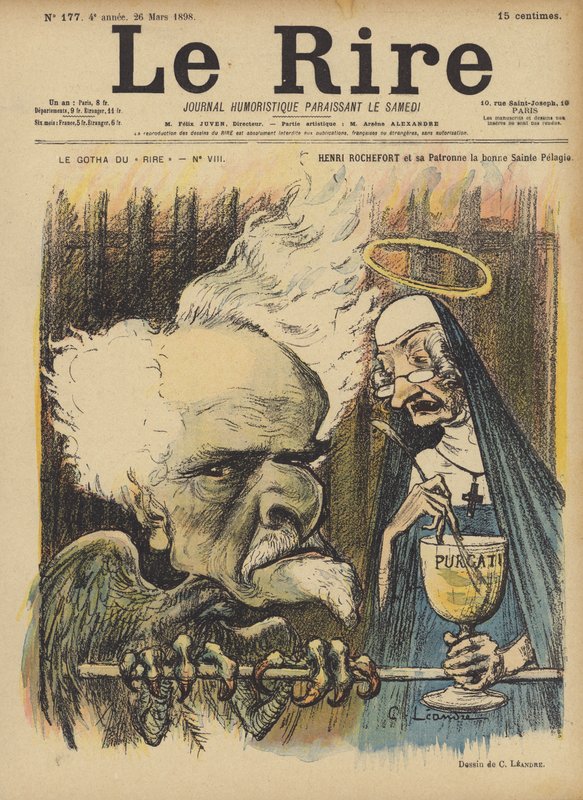 Henri Rochefort, kuvitus Le Rirelle tekijältä Charles Leandre