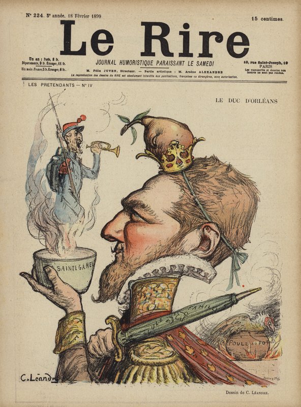 Le Duc DOrleans, kuvitus Le Rirelle tekijältä Charles Leandre