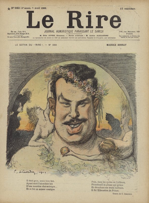 Maurice Donnay, kuvitus Le Rirelle tekijältä Charles Leandre