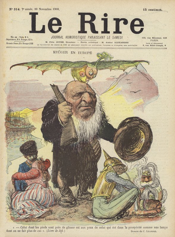 Paul Kruger, kuvitus Le Rirelle tekijältä Charles Leandre
