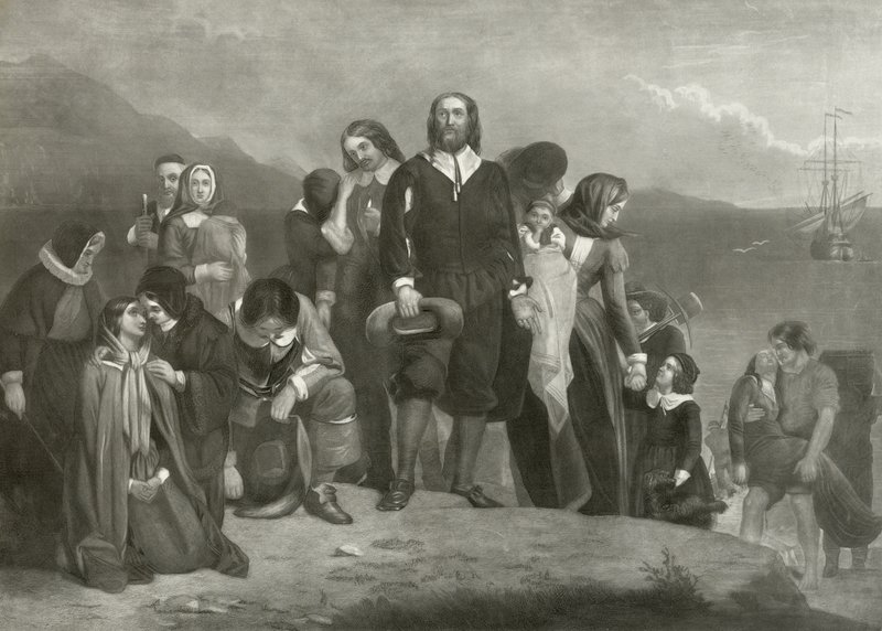 Pyhiinvaeltajien maihinnousu Amerikassa, 1620 tekijältä Charles Lucy