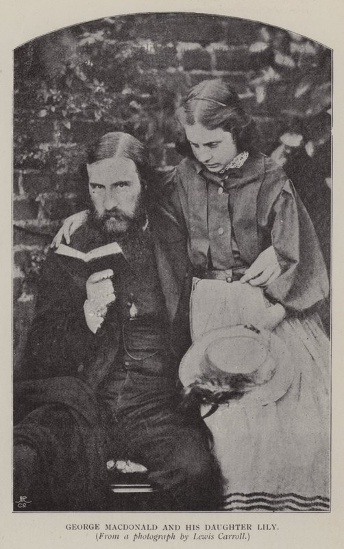George Macdonald ja hänen tyttärensä Lily (m/v kuva) tekijältä Charles Lutwidge Dodgson