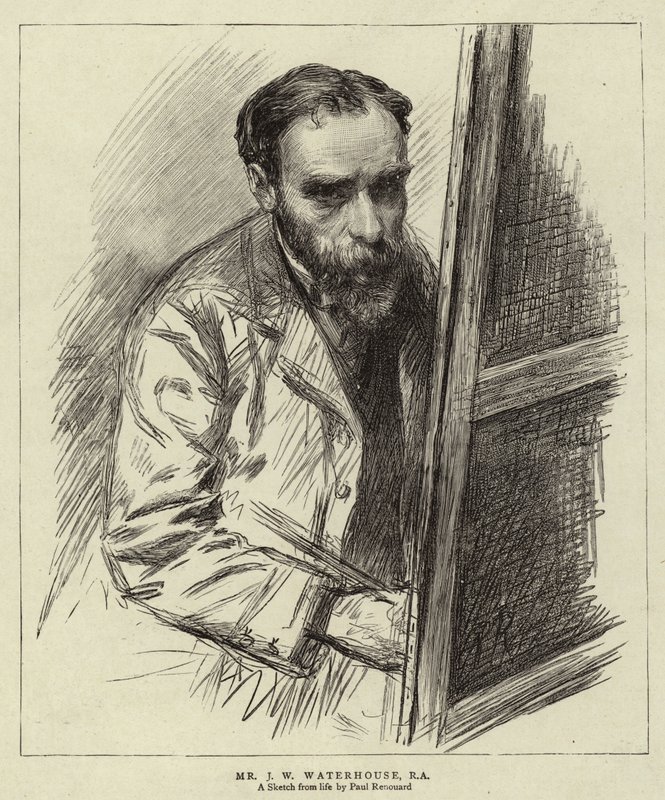 herra J W Waterhouse, RA (litho) tekijältä Charles Paul (after) Renouard