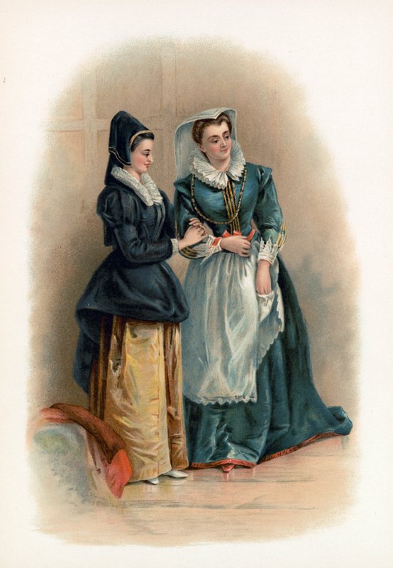 Mistress Page ja Mistress Ford Windsorin iloisista vaimoista tekijältä Charles Robert Leslie