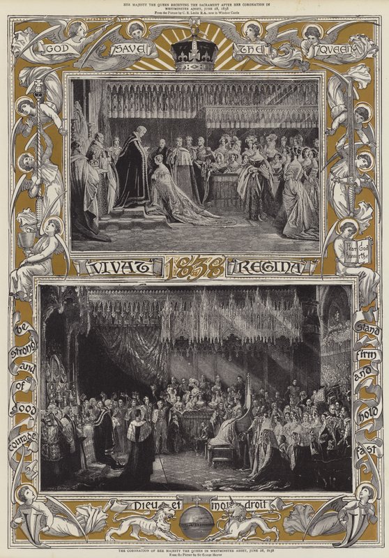 Hänen Majesteettinsa kuningattaren kruunajaiset Westminster Abbeyssa, 28. kesäkuuta 1838 tekijältä Charles Robert Leslie