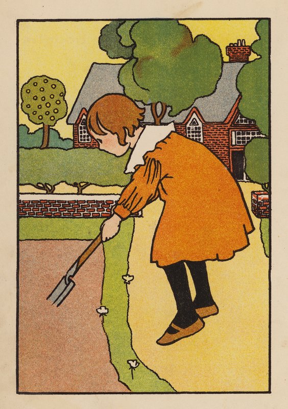 Kuvituskuvitus Babes and Birds -lehteen (värilitraus) tekijältä Charles Robinson