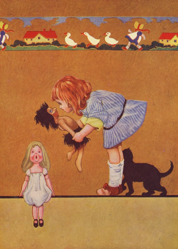 Kissing goes by favor (värilitografia) tekijältä Charles Robinson