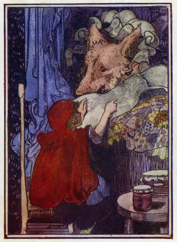 Punahilkka (väri litho) tekijältä Charles Robinson