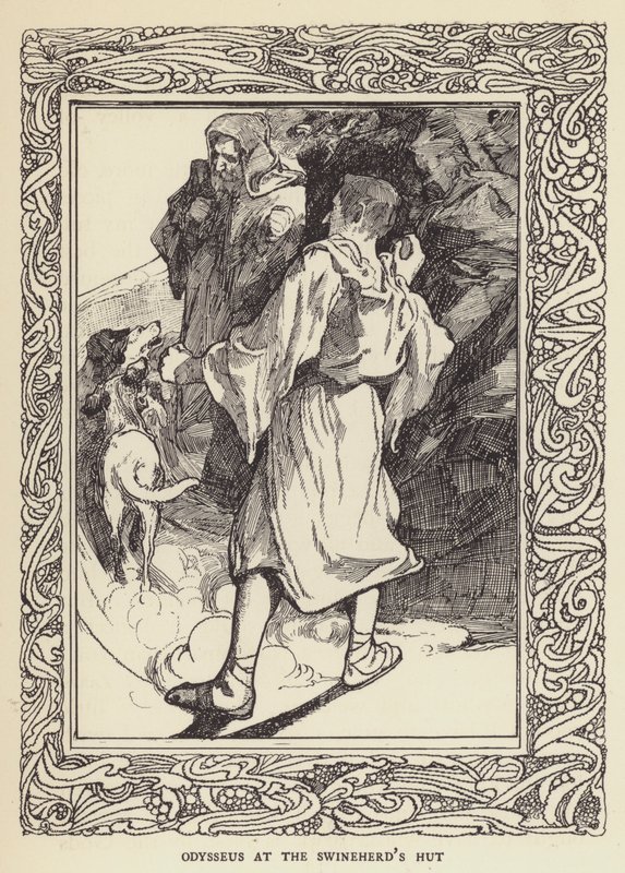 Odysseus sikapaimen kotalla tekijältä Sir John Charles Robinson