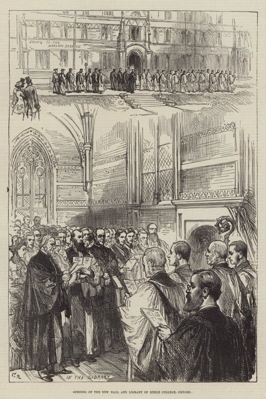 Keble Collegen uuden salin ja kirjaston avajaiset, Oxford tekijältä Sir John Charles Robinson