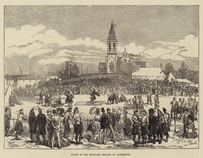 Highland Brigaden urheilua Aldershotissa tekijältä Sir John Charles Robinson
