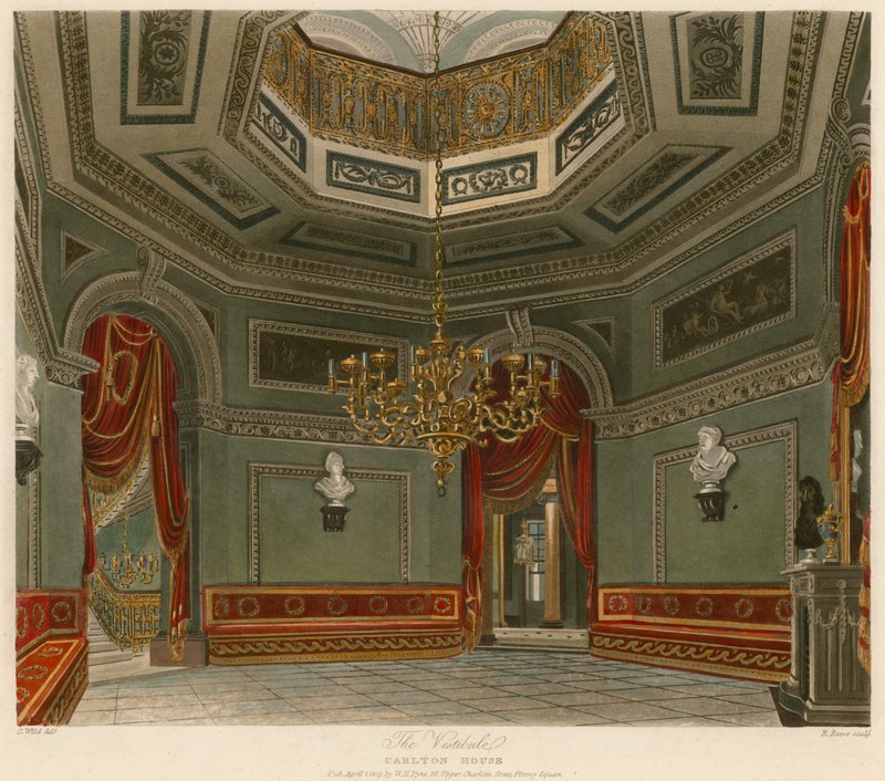 Eteinen, Carlton House, Lontoo tekijältä Charles Wild
