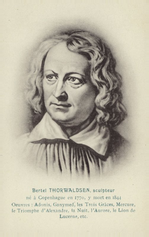 Bertel Thorvaldsen, tanskalainen kuvanveistäjä tekijältä Christoffer Wilhelm Eckersberg