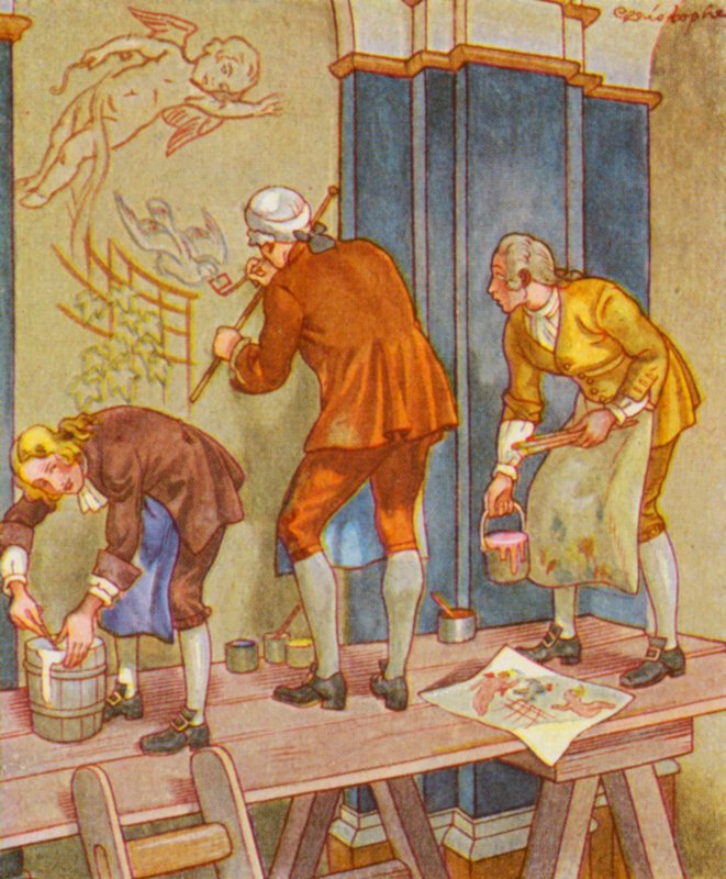 Dekorationsmaler / koristemaalari (värilitro) tekijältä Christophe (1856 1945)