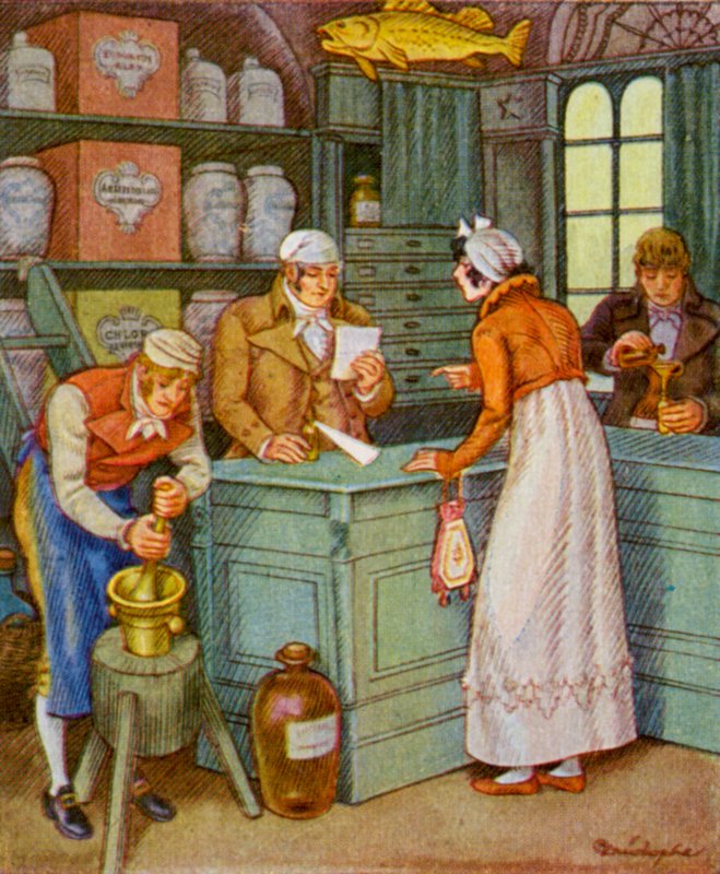 Apotheke / Apteekki (värilitro) tekijältä Christophe (1856 1945)