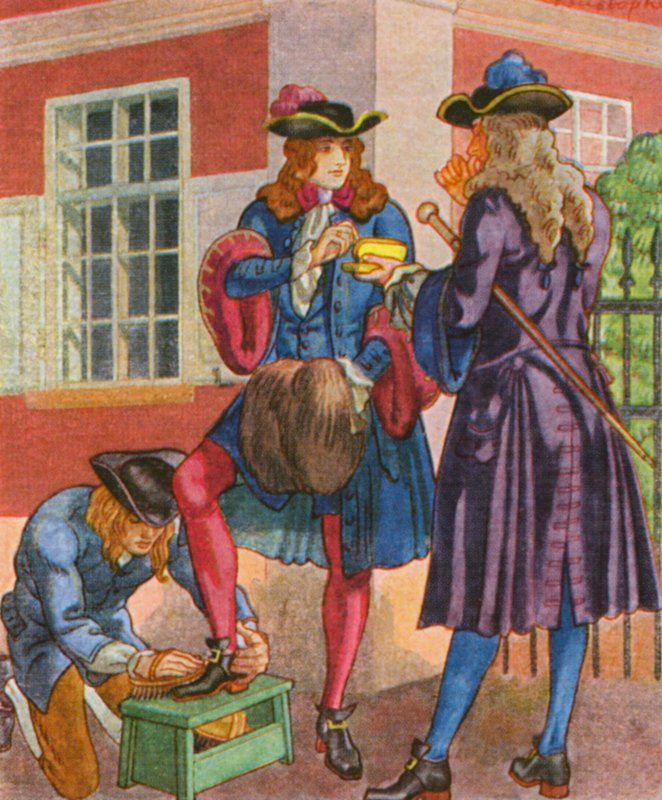 Tabakschnupfer / Tupakkatupakka (värilitografia) tekijältä Christophe (1856 1945)