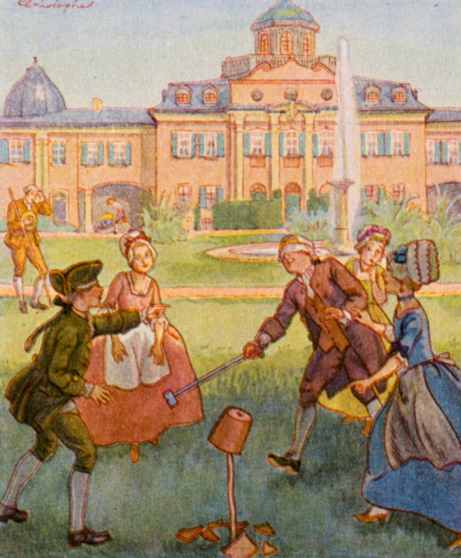 Pot Hitting (värilitro) tekijältä Christophe (1856 1945)
