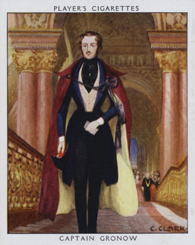 Kapteeni Gronow (väri litho) tekijältä Christopher (after) Clark