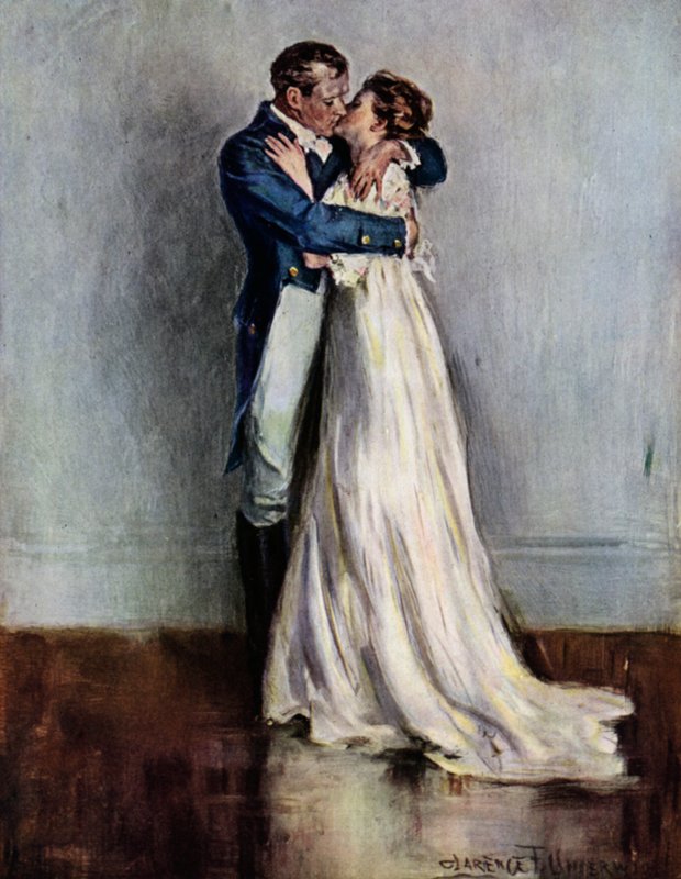 Ae Fond Kiss (väri litho) tekijältä Clarence F. Underwood