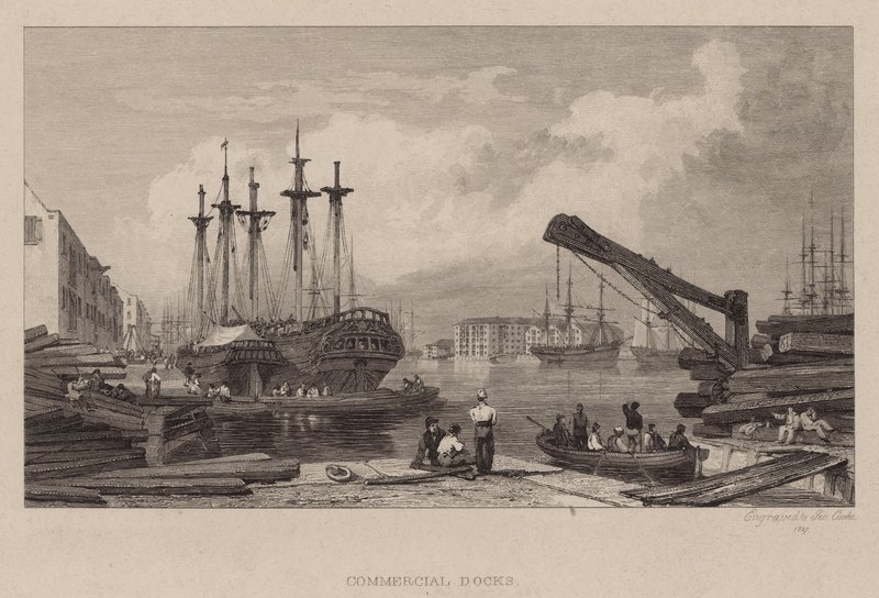 Commercial Docks, Lontoo tekijältä Clarkson Frederick Stanfield