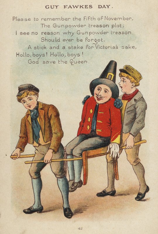 Lastenlaulu: Guy Fawkes Day (chromolitho) tekijältä Constance Haslewood