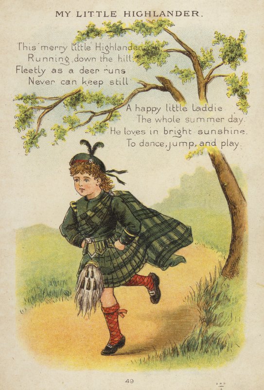 Lastenlaulu: My Little Highlander (chromolitho) tekijältä Constance Haslewood