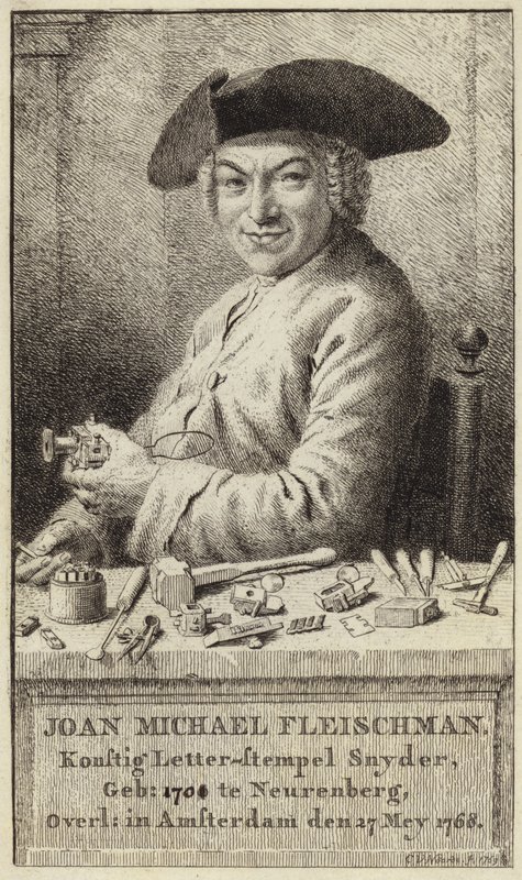 Johann Michael Fleischmannin muotokuva tekijältä Cornelis van Noorde