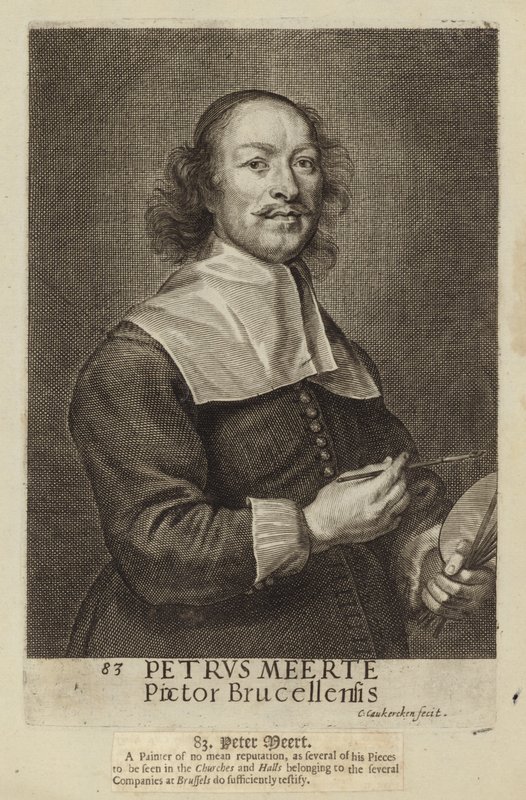 Peter Meert, flaamilainen taidemaalari. Kaiverrus Cornelis van Caukercken tekijältä Cornelius van Caukercken