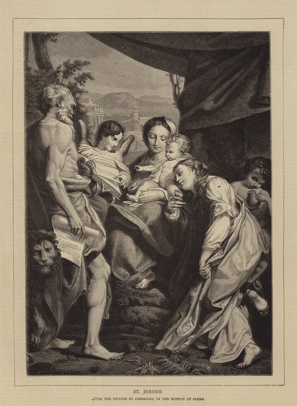 Pyhä Jerome tekijältä Antonio da Correggio