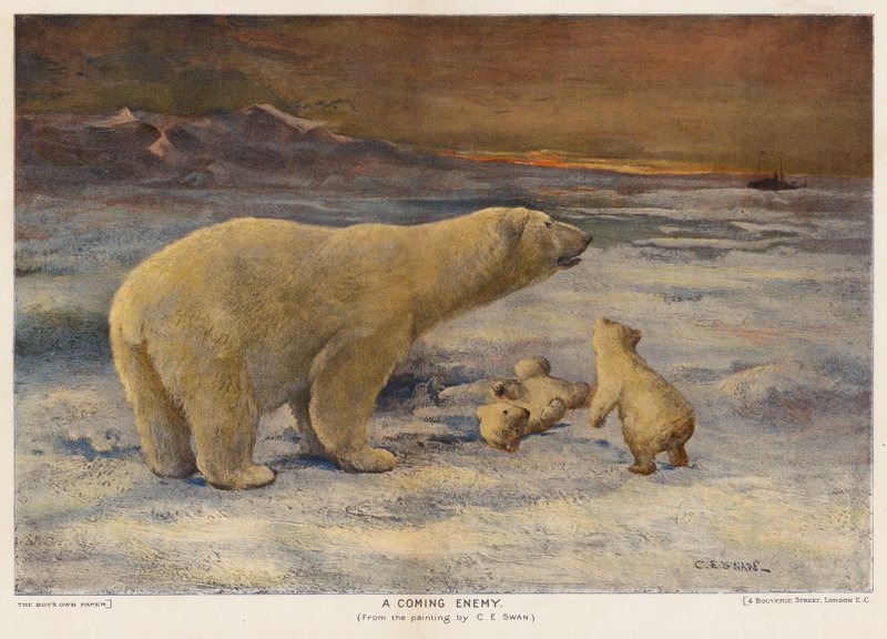 Tuleva vihollinen (väri litho) tekijältä Cuthbert Edmund Swan