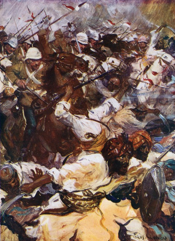 Lancerien panos Kandaharissa (väri litho) tekijältä Cyrus Cuneo