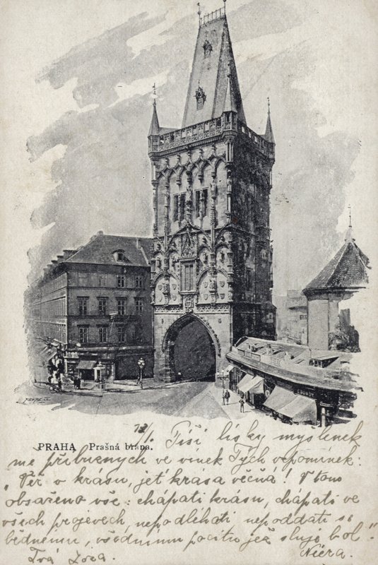 Ruutitornia kuvaava postikortti tekijältä Czech Photographer