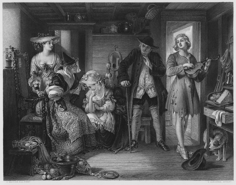Kohtaus Midasista, Royal Collectionin kuvasta (kaiverrus) tekijältä Daniel (after) Maclise