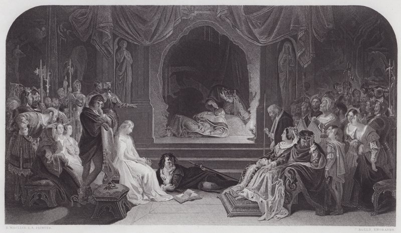 Hamlet (kaiverrus) tekijältä Daniel (after) Maclise
