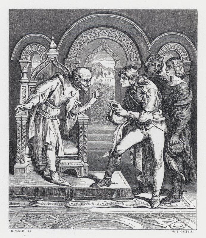 Kuvitus Tennysonin runolle Prinsessa (kaiverrus) tekijältä Daniel (after) Maclise