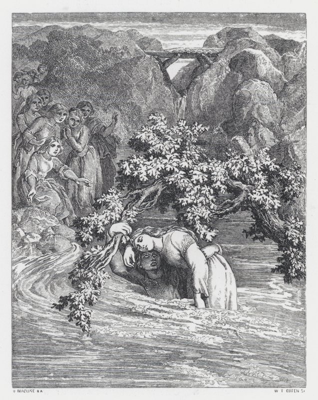 Kuvitus Tennysonin runolle Prinsessa (kaiverrus) tekijältä Daniel (after) Maclise