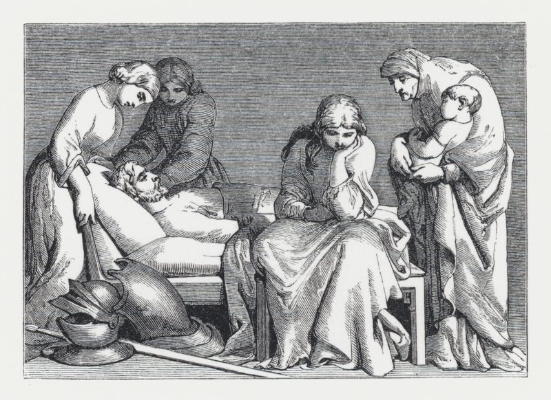 Kuvitus Tennysonin runolle Prinsessa (kaiverrus) tekijältä Daniel (after) Maclise